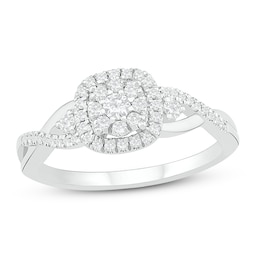 Diamond Fashion Ring 1/3 ct tw Round-cut 10K White Gold