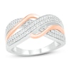 Thumbnail Image 1 of Diamond Ring 1/3 ct tw Round-cut Sterling Silver & 10K Rose Gold