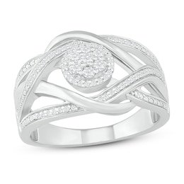 Diamond Ring 1/4 ct tw Round-cut Sterling Silver