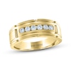 Thumbnail Image 1 of THE LEO Diamond Men's Wedding Band 3/8 ct tw Round-Cut 14K Yellow Gold