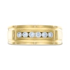 Thumbnail Image 3 of THE LEO Diamond Men's Wedding Band 3/8 ct tw Round-Cut 14K Yellow Gold