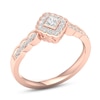 Thumbnail Image 4 of Diamond Ring 1/3 ct tw Round & Princess 10K Rose Gold