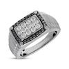 Thumbnail Image 3 of Men's Black & White Diamond Ring 1 ct tw 10K White Gold