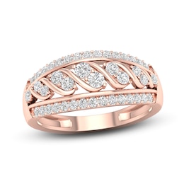 Diamond Ring 1/2 ct tw Round-cut 10K Rose Gold