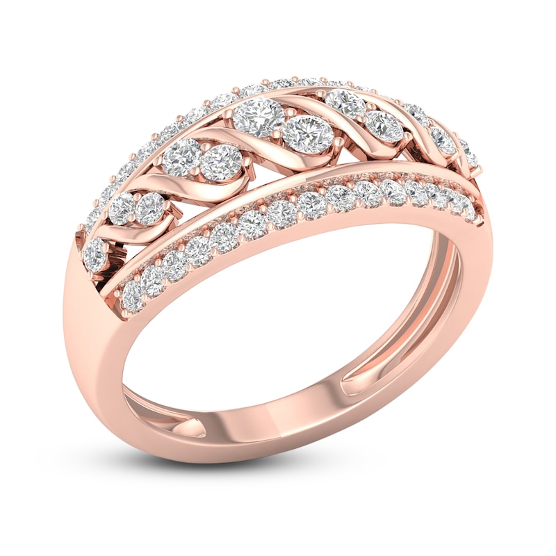 Main Image 2 of Diamond Ring 1/2 ct tw Round-cut 10K Rose Gold