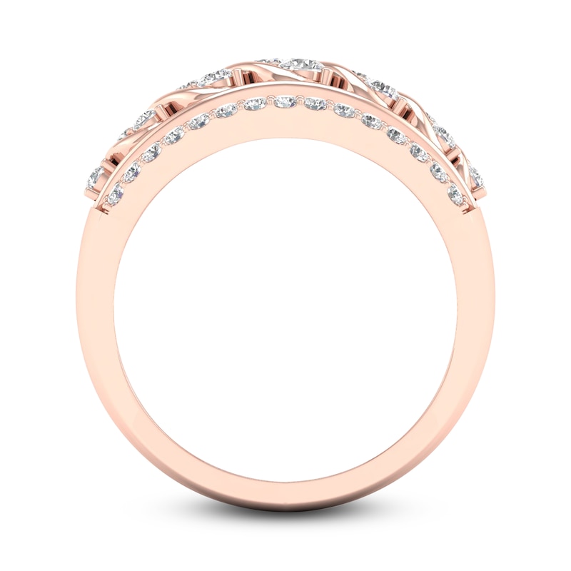 Main Image 4 of Diamond Ring 1/2 ct tw Round-cut 10K Rose Gold