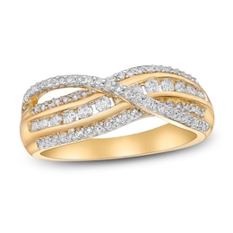 Diamond Ring 1/2 ct tw Round-Cut 10K Yellow Gold