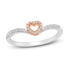 Thumbnail Image 1 of Diamond Heart Ring 1/10 ct tw 10K Two-Tone Gold