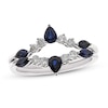 Thumbnail Image 1 of Blue Sapphire Enhancer Band 1/4 ct tw Diamonds 14K White Gold