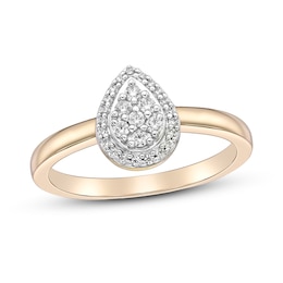 Diamond Promise Ring 1/5 ct tw Round-Cut 10K Two-Tone Gold