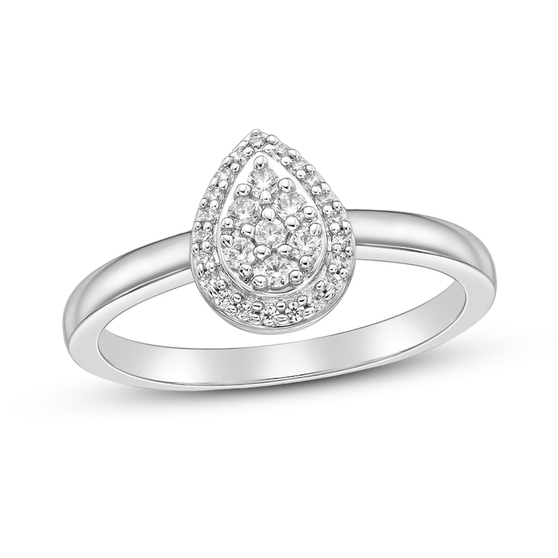 Main Image 1 of Diamond Promise Ring 1/5 ct tw Round-Cut 10K White Gold