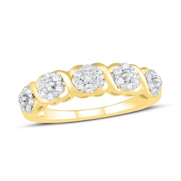 Diamond Fashion Ring 1/2 ct tw Round-Cut 10K Yellow Gold