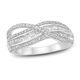 Diamond Ring 1/2 ct tw Round-cut 10K White Gold