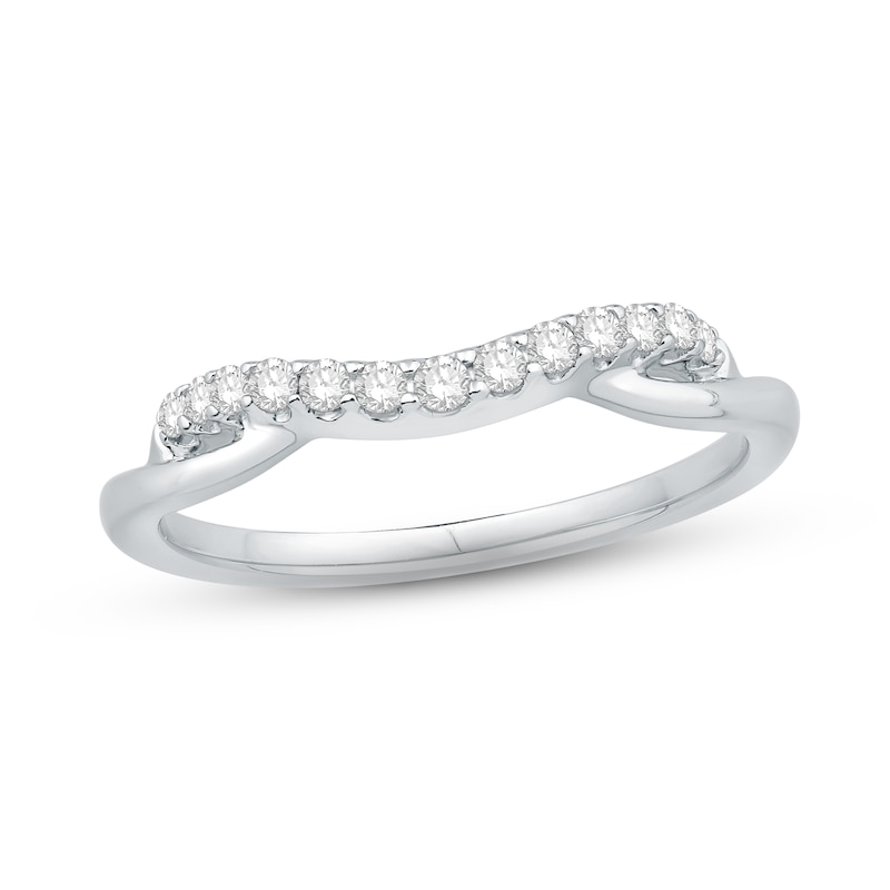 Main Image 1 of Diamond Contour Ring 1/8 ct tw 14K White Gold