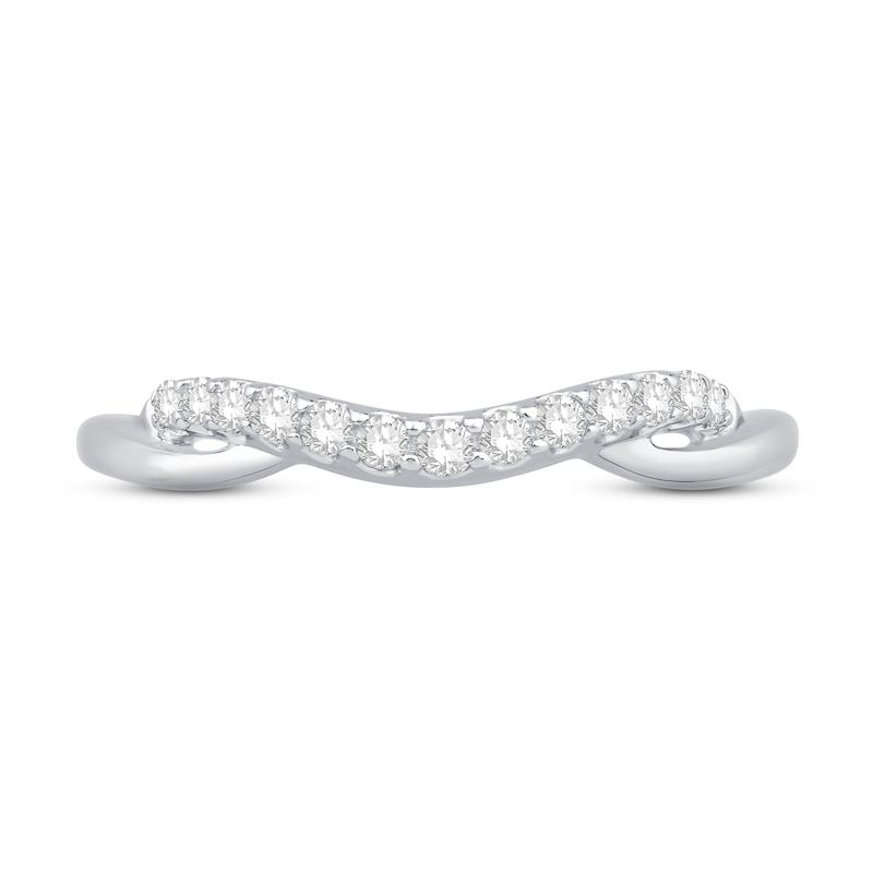 Main Image 3 of Diamond Contour Ring 1/8 ct tw 14K White Gold