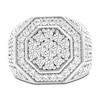 Thumbnail Image 4 of Men's Octogonal Diamond Ring 3 ct tw Round-cut 10K White Gold