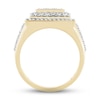 Thumbnail Image 1 of Men's Diamond Double-Square Ring 2-1/2 ct tw Round-cut 10K Yellow Gold