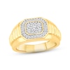 Thumbnail Image 1 of Men’s Diamond Wedding Band 1/2 ct tw Round-cut 10K Yellow Gold