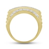 Thumbnail Image 3 of Men's Diamond Ring 2 ct tw Round & Baguette-cut 10K Yellow Gold