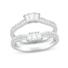 Thumbnail Image 1 of Diamond Enhancer Ring 1/3 ct tw Baguette & Round-cut 10K White Gold