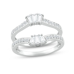 Adore Diamond Enhancer Ring 1/3 ct tw Baguette & Round-cut 10K White Gold