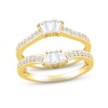 Thumbnail Image 1 of Diamond Enhancer Ring 1/3 ct tw Baguette & Round-cut 10K Yellow Gold