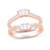 Thumbnail Image 0 of Diamond Enhancer Ring 1/3 ct tw Baguette & Round-cut 10K Rose Gold