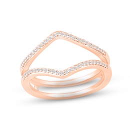 Diamond Enhancer Ring 1/6 ct tw Round-cut 10K Rose Gold