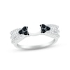 Thumbnail Image 1 of Black & White Diamond Enhancer Ring 1/2 ct tw Round-cut 10K White Gold