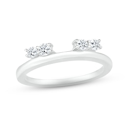 Adore Diamond Enhancer Ring 1/4 ct tw Round-cut 10K White Gold