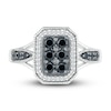 Thumbnail Image 2 of Black & White Diamond Ring 1/2 ct tw Round-cut Sterling Silver