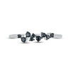 Thumbnail Image 1 of Black & White Diamond Ring 1/4 ct tw Round-cut Sterling Silver