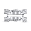 Thumbnail Image 3 of Diamond Woven Insert Ring 1 ct tw Round-cut 14K White Gold