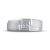 Thumbnail Image 3 of Men's Diamond Wedding Band 1/5 ct tw Square-cut 10K White Gold