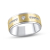 Thumbnail Image 1 of Men's Diamond Wedding Band 1/5 ct tw Round-cut 10K Two-Tone Gold