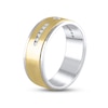 Thumbnail Image 2 of Men's Diamond Wedding Band 1/5 ct tw Round-cut 10K Two-Tone Gold