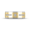 Thumbnail Image 3 of Men's Diamond Wedding Band 1/5 ct tw Round-cut 10K Two-Tone Gold