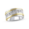 Thumbnail Image 1 of Men's Diamond Wedding Band 1 ct tw Round-cut 14K Two-Tone Gold