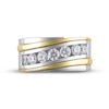 Thumbnail Image 3 of Men's Diamond Wedding Band 1 ct tw Round-cut 14K Two-Tone Gold