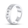 Thumbnail Image 2 of Men's Diamond Wedding Band 1-1/2 ct tw Round-cut 14K White Gold