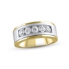 Thumbnail Image 1 of Men's Diamond Wedding Band 1 ct tw Round-cut 14K Two-Tone Gold