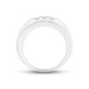 Thumbnail Image 1 of Men's Diamond Wedding Band 3/8 ct tw Round-cut 10K White Gold