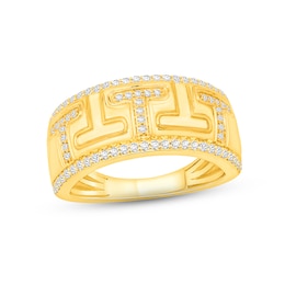 Men's Diamond Wedding Band 1/2 ct tw Round-cut 10K Yellow Gold