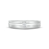 Thumbnail Image 2 of Men's Diamond Wedding Band 1/15 ct tw Round-cut 10K White Gold