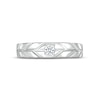 Thumbnail Image 2 of Men's Diamond Wedding Band 1/6 ct tw Round-cut 10K White Gold