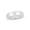 Thumbnail Image 1 of Men's Diamond Wedding Band 1/15 ct tw Round-cut 10K White Gold