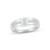 Thumbnail Image 0 of Men's Diamond Wedding Band 1/6 ct tw Round-cut 10K White Gold