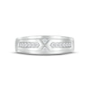 Thumbnail Image 1 of Men's Diamond Wedding Band 1/6 ct tw Round-cut 10K White Gold