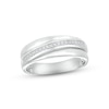 Thumbnail Image 0 of Men's Diamond Wedding Band 1/8 ct tw Round-cut 10K White Gold