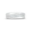 Thumbnail Image 1 of Men's Diamond Wedding Band 1/8 ct tw Round-cut 10K White Gold